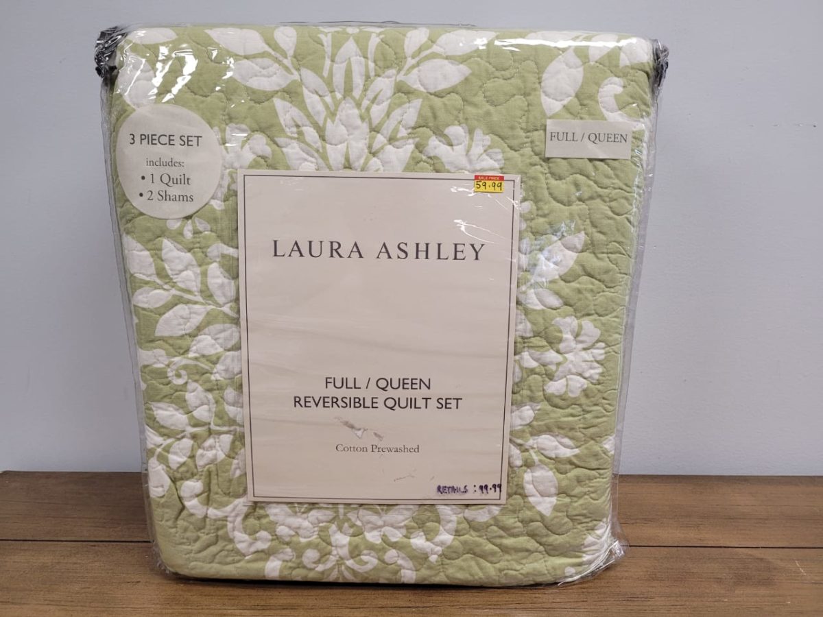 3 piece quilt set. Full/Queen by Laura Ashley. - Good Finds Liquidations